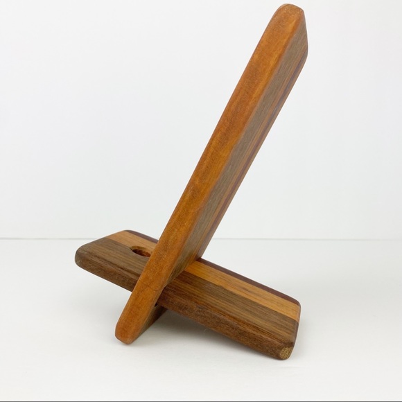 Hand Crafted Mixed Wood Phone/Tablet Stand - Picture 8 of 14